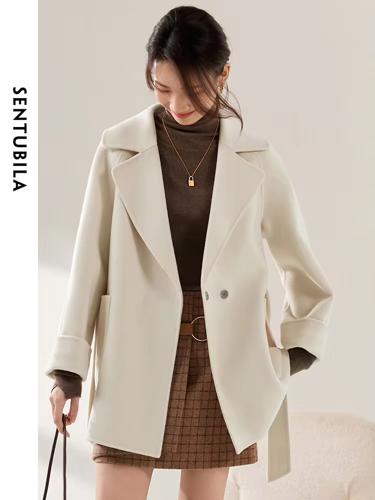 SENTUBILA Women Winter Wool Co - đánh giá và giá Wool Coat Peacoat