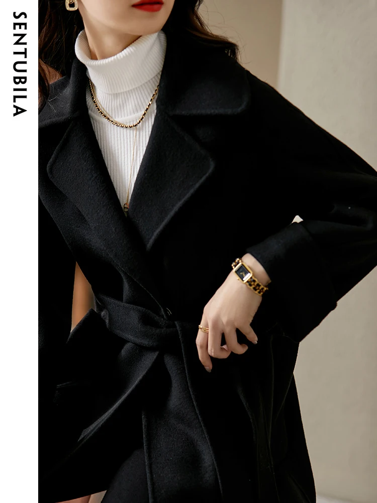 SENTUBILA Women Winter Wool Co - đánh giá và giá Wool Coat Peacoat