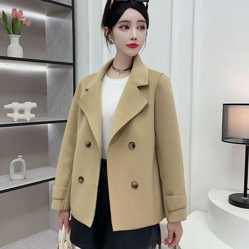 Autumn Winter Black Woolen Coa - đánh giá và giá Wool Coat Peacoat