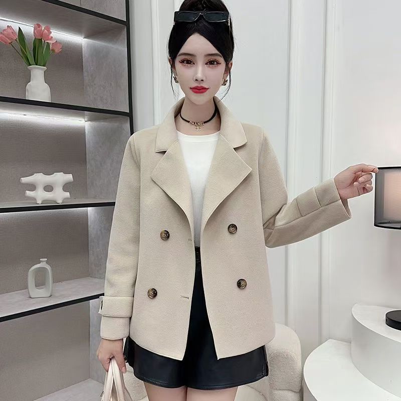 Autumn Winter Black Woolen Coa - đánh giá và giá Wool Coat Peacoat