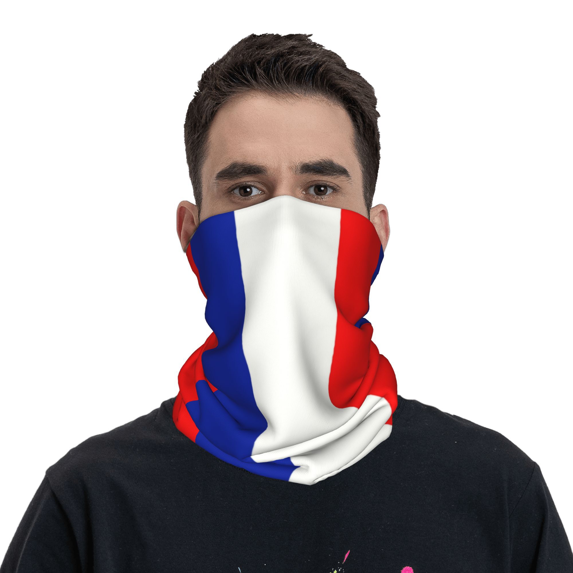 Custom French Flag France Band - đánh giá và giá Neck Gaiter Fleece