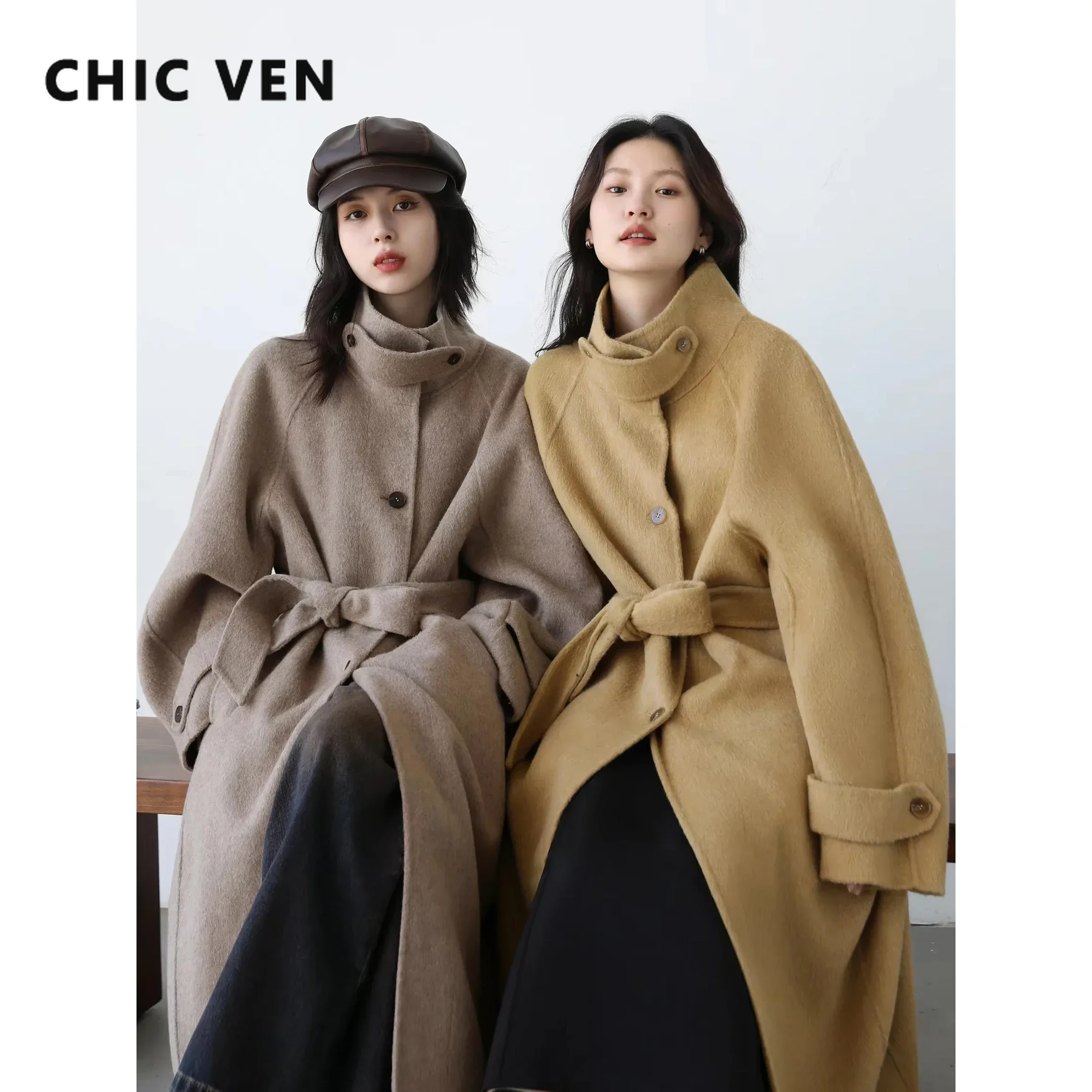 CHIC VEN Korean Women Woolen C - đánh giá và giá Wool Coat Peacoat