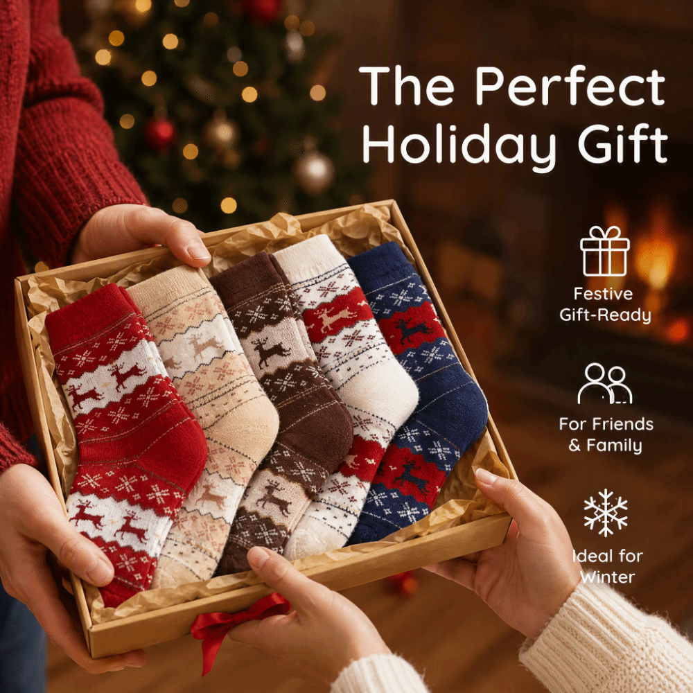 5pairs Thickened Christmas Rei - đánh giá và giá Thermal Sock Wool
